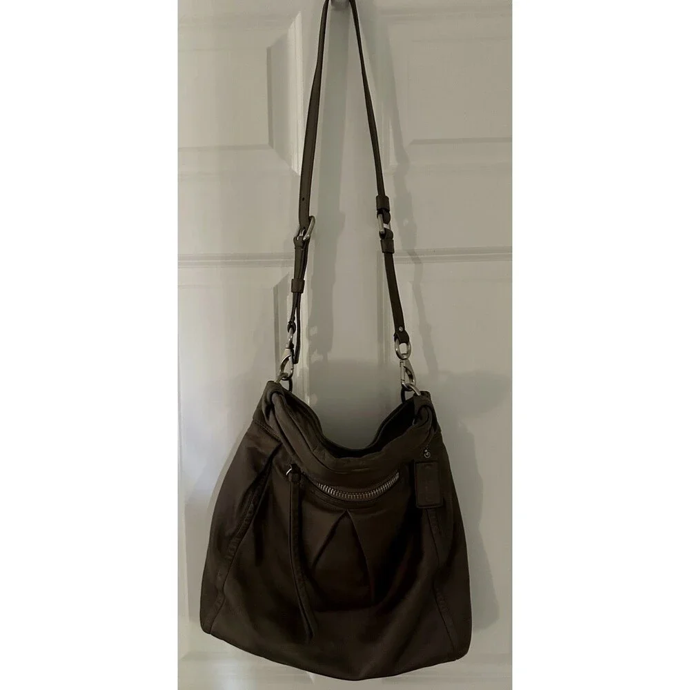 Coach Bag Parker Hippie Crossbody Shoulder Bag Metallic Taupe Beauty 13411